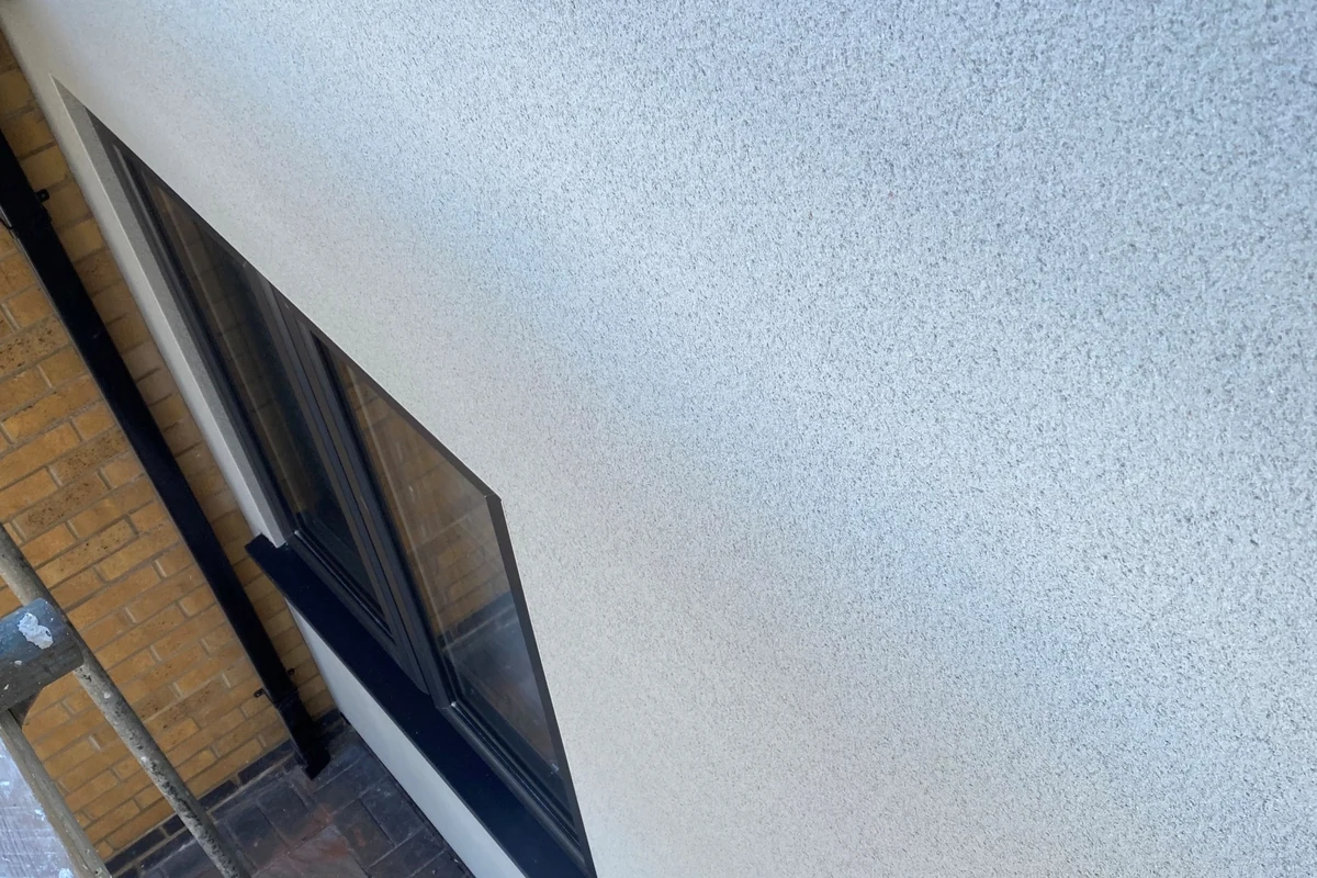 Full-mesh monocouche render system project photography in Cranham, Essex