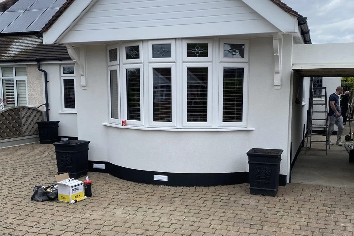Silicone render transformation project photography in Grays, Essex