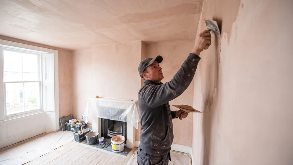 Plastering Services on a UK property
