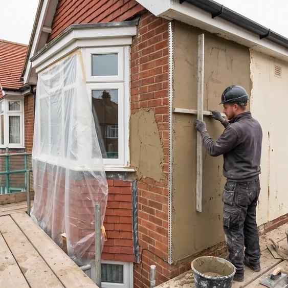 Traditional Render Systems on a UK property